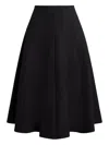 Polo Ralph Lauren Pleated Concelaled-fastening Skirt In Black