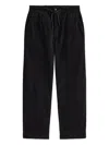 Polo Ralph Lauren Pleated Corduroy Trousers In Black
