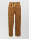 Polo Ralph Lauren Pleated Corduroy Trousers Elastic Waistband In Brown