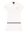 Polo Ralph Lauren Pleated Cotton-blend Polo Dress In Deckwash White