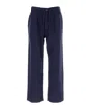 Polo Ralph Lauren Pleated Trousers With Drawstring Waist In Navy