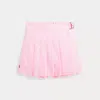 Polo Ralph Lauren Pleated Cotton Oxford Faux-wrap Skort In Bath Pink