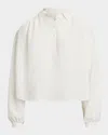 Polo Ralph Lauren Pleated Cotton-silk Shirt