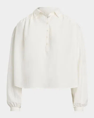 Polo Ralph Lauren Pleated Cotton-silk Shirt