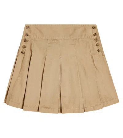 POLO RALPH LAUREN PLEATED COTTON SKIRT