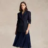 Polo Ralph Lauren Pleated Georgette Skirt In Black