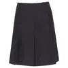Polo Ralph Lauren Pleated Hem A-line Knitee Length Skirt Work In Black