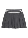 Polo Ralph Lauren Pleated Jersey Skirt In Gray