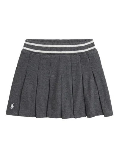 Polo Ralph Lauren Kids' Pleated Jersey Skirt In Gray