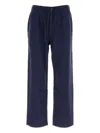 Polo Ralph Lauren Pleated Trousers With Drawstring Waist In Blue
