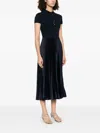 Polo Ralph Lauren Polo Sweater-bodice Dress In Blue