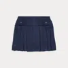 Polo Ralph Lauren Ralph Lauren Girls Ponte Roma Pleated Skirt In Rl Navy