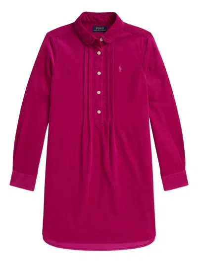 POLO RALPH LAUREN PLEATED SHIRT DRESS