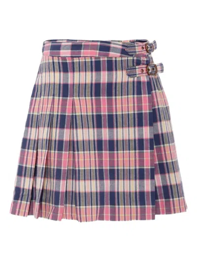 Polo Ralph Lauren Kids' Pleated Skirt In Purple
