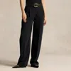 Polo Ralph Lauren Pleated Straight-leg Trouser In Black