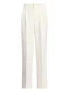 Polo Ralph Lauren Pleated Straight-leg Trousers In White