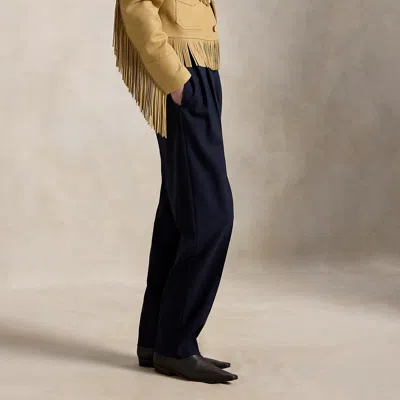Polo Ralph Lauren Pleated Tapered Stretch-wool Pant In Rl Navy In Multi