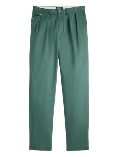 Polo Ralph Lauren Pleated Trousers In Green