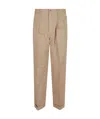 Polo Ralph Lauren Tailored Trousers With Pleated Front In Neutral