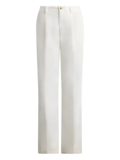 Polo Ralph Lauren Pleated Trousers In White
