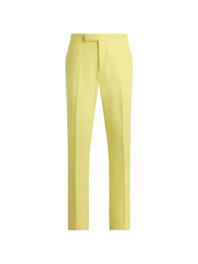 Polo Ralph Lauren Pleated Trousers In Yellow