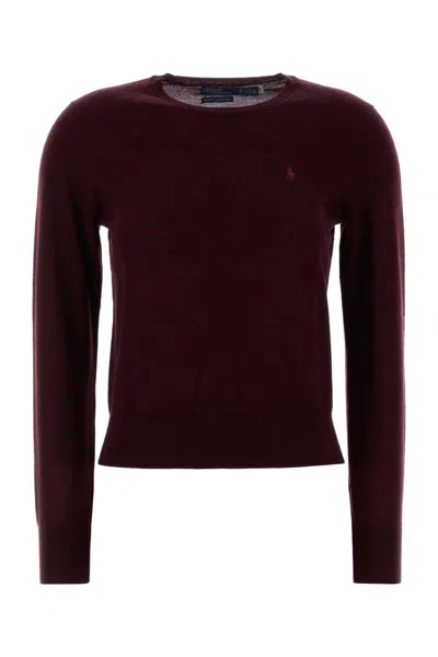 POLO RALPH LAUREN POLO RALPH LAUREN PLUM WOOL SWEATER