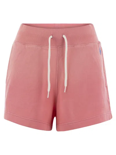 POLO RALPH LAUREN PLUSH SHORTS WITH DRAWSTRING