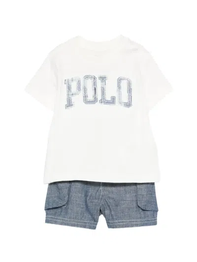 Polo Ralph Lauren Pocket Button Short Set In White