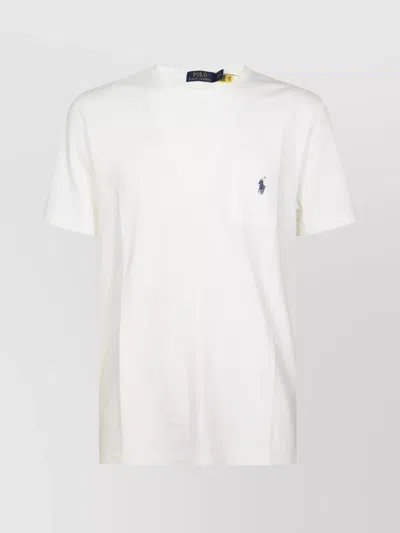Polo Ralph Lauren Pocket Crew Neck Short Sleeve T-shirt In White