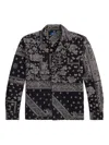 Polo Ralph Lauren Classic Fit Bandana Print Flannel Long Sleeve Camp Shirt In Multi