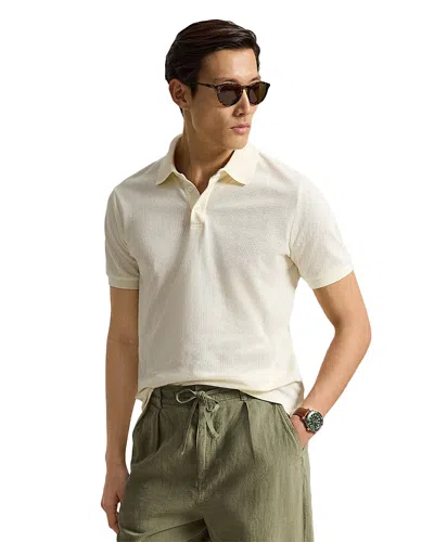 Polo Ralph Lauren Pointelle Jersey Polo Shirt In Neutral