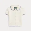 Polo Ralph Lauren Pointelle-knit Cotton Cardigan In Clubhouse Cream