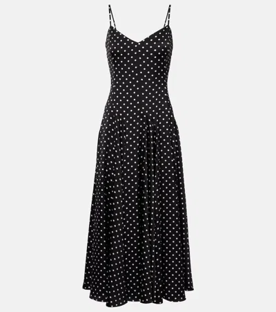 POLO RALPH LAUREN POLKA-DOT MIDI DRESS