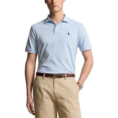 Polo Ralph Lauren Polka Dot Polo In Exec Dot/office Blue Hthr