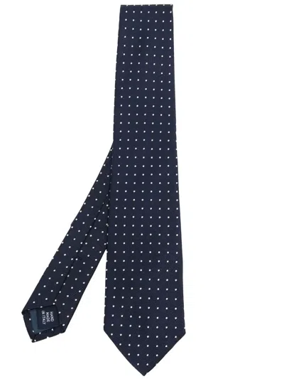 Polo Ralph Lauren Polka-dot Print Tie In 蓝色