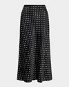 POLO RALPH LAUREN POLKA-DOT SATIN SKIRT