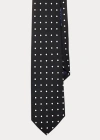 Polo Ralph Lauren Polka-dot Silk Satin Tie In Black