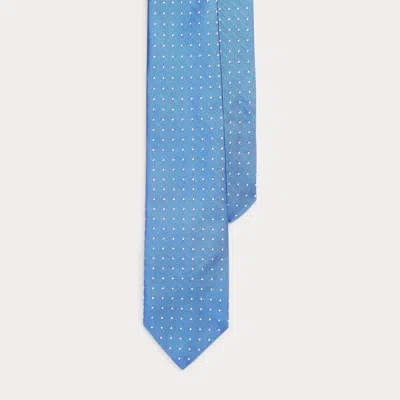 Polo Ralph Lauren Polka-dot Silk Tie In Blue