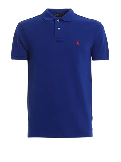 Polo Ralph Lauren Blue Polo Shirt With Logo Embroidery
