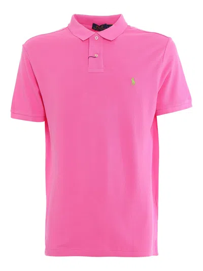 Polo Ralph Lauren Chest Logo Embroidery Polo In Pink