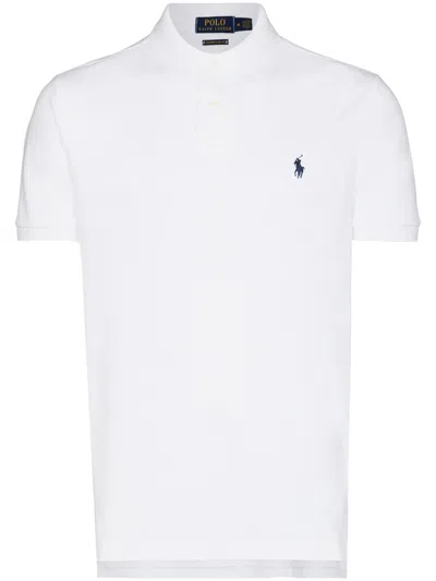 Polo Ralph Lauren Ralph Lauren Custom Slim Fit Stretch Mesh Polo Shirt In White