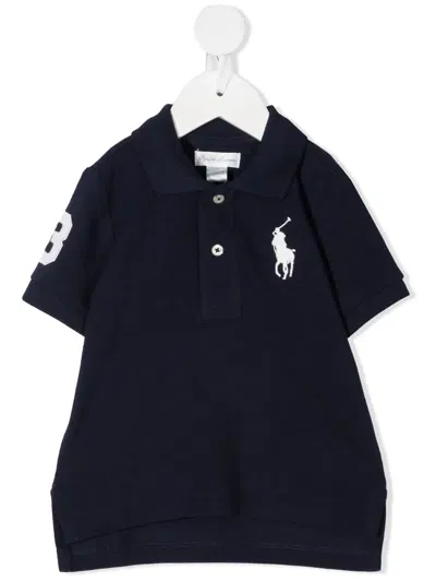 Polo Ralph Lauren Polo A Maniche Corte "ss Kc Tops Knit" In Blue