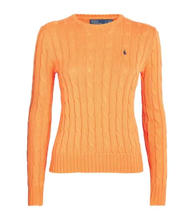 Polo Ralph Lauren Polo Ba Julianna Long Sleeve Pullover In Orange