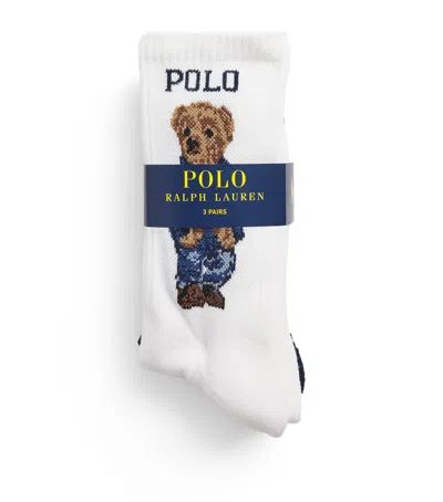 Polo Ralph Lauren Polo Bear And Polo Pony Socks In White
