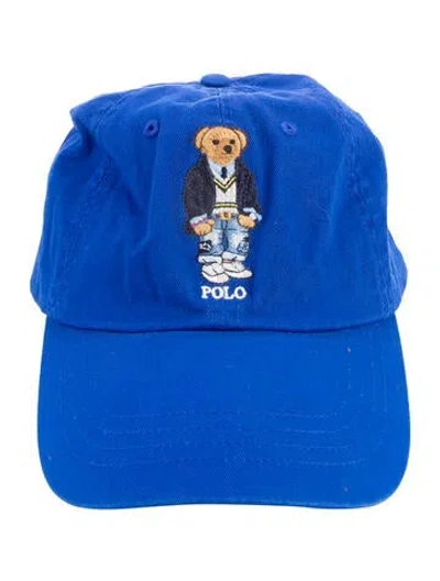 Pre-owned Polo Ralph Lauren Polo Bear Baseball Cap In Blue