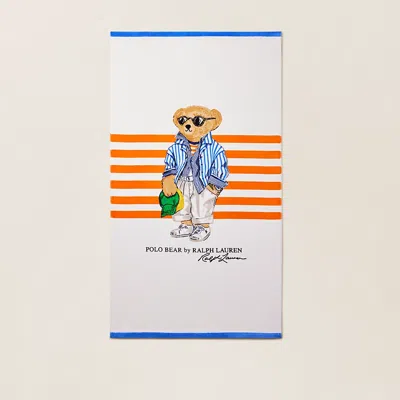 Polo Ralph Lauren Polo Bear Beach Towel In White