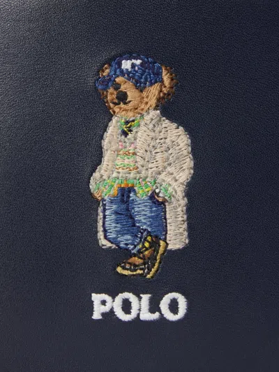 Polo Ralph Lauren Polo Bear Bi-fold Wallet In Blue