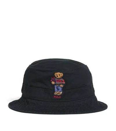 Polo Ralph Lauren Polo Bear Bucket Hat In Black