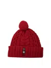 POLO RALPH LAUREN POLO RALPH LAUREN "POLO BEAR" CABLE POM POM BEANIE