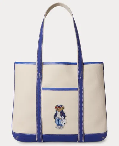 Polo Ralph Lauren Polo Bear Canvas Medium Shopper Tote Bag